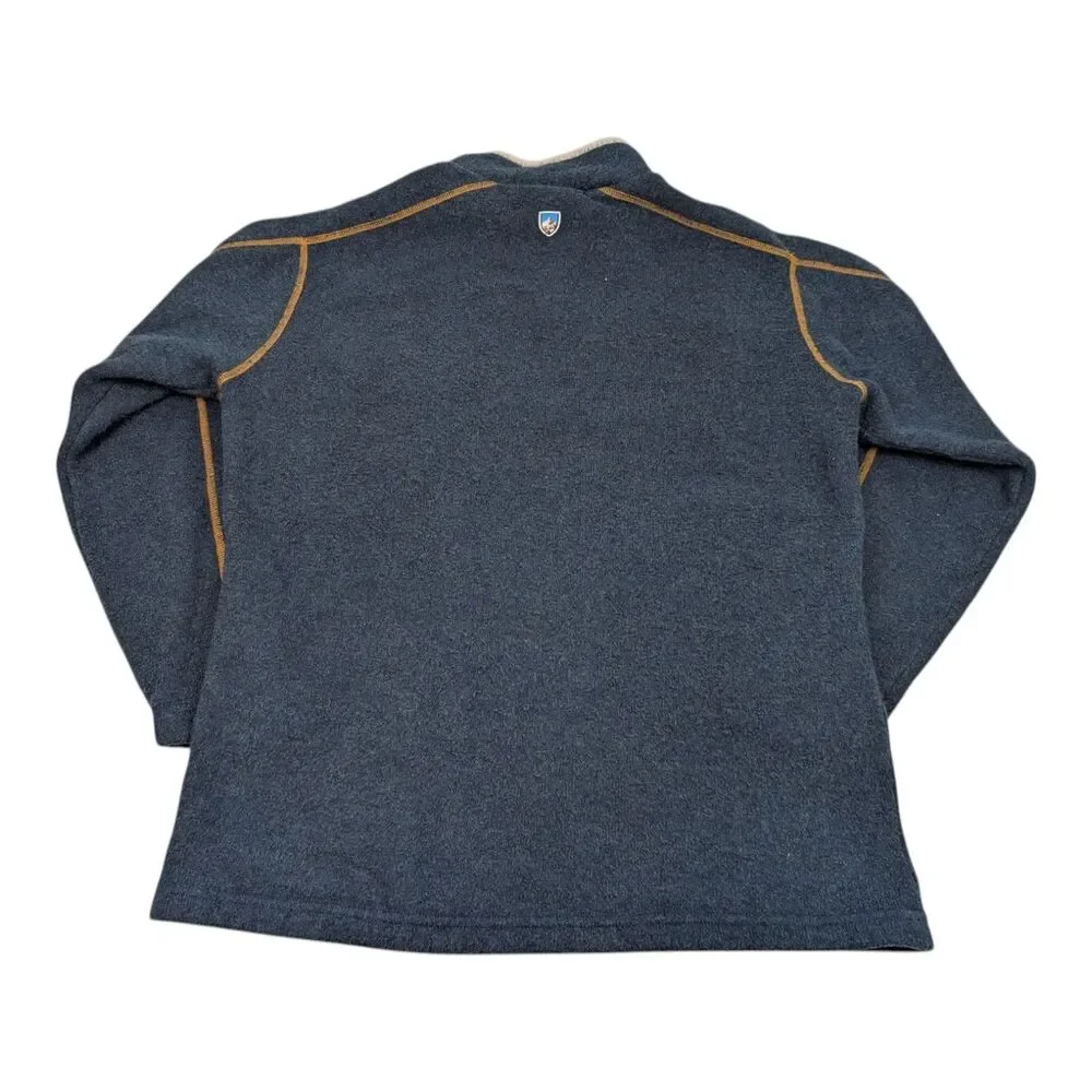 Kuhl Alfpaca Fleece‎ Pullover Jacket Men’s Medium Blue 1/4 Zip Classic Fit